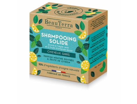 Champú Sólido Beauterra Solide Menta Limón 75 g