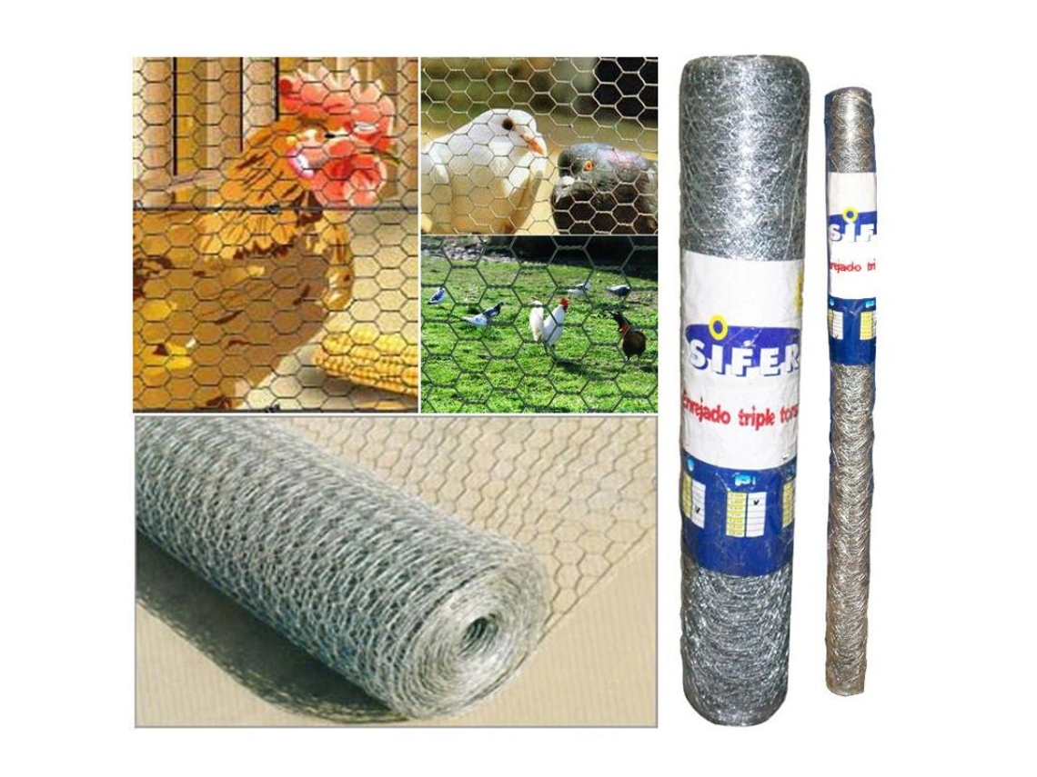 Malla enrejado triple-torsion sifer de 51 x 1.00 metro rollo 10