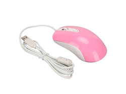 Ratón gaming con cable, 3500 ppp, RGB, color rosa.