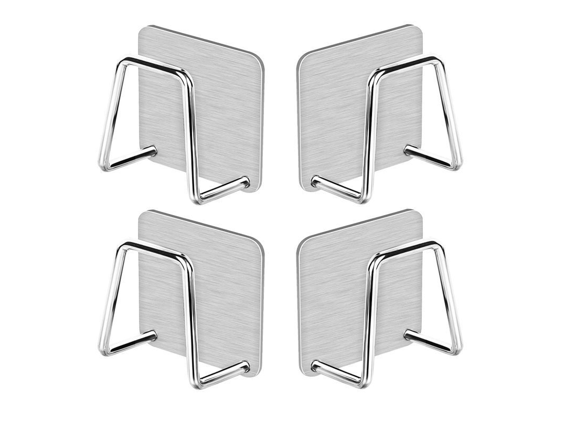 Soporte Para Esponjas De Cocina, 4 Piezas, Acero Inoxidable 304, Adhesivo Fuerte, Multifuncional, Ahorra Espacio.