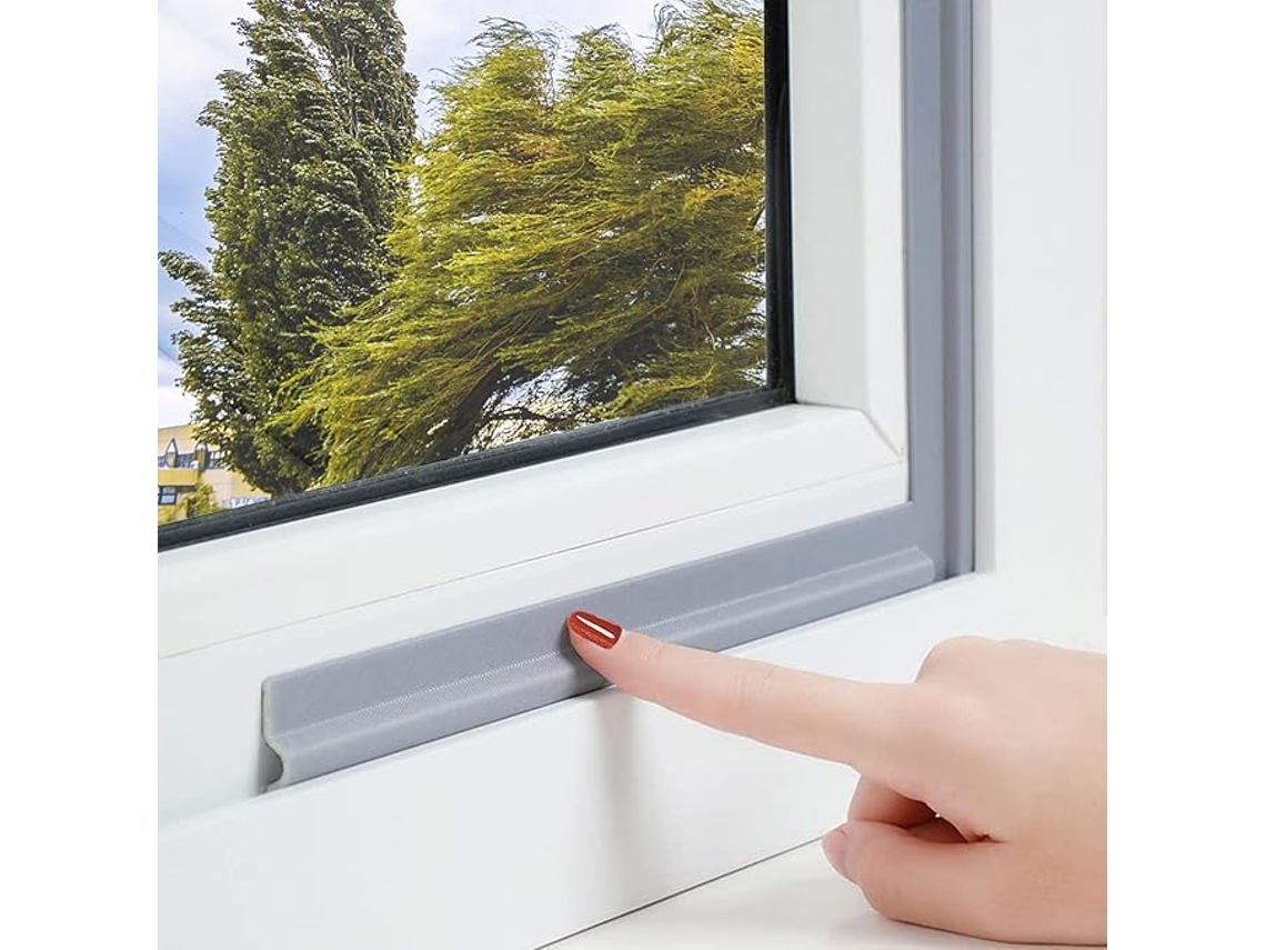 Exclusor De Corriente De Aire En Forma De T, 6 M, Gris, Autoadhesivo, Aislamiento Acústico, Vedación Para Ventanas Y Puertas
