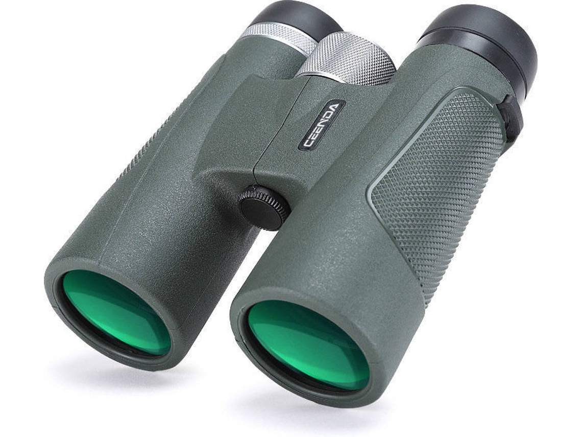 Prismáticos ENKERS Potente para adultos 12X42 Potente HD con lente Bak4 Prism Fmc antivaho e impermeable para observ-verde