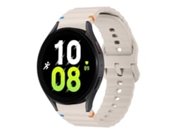 Bracelete Para Samsung Galaxy Watch 5 (40mm/44mm) - Silicone Costurado Com Padrão De Onda - Starlight