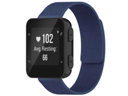Bracelete Para Garmin Forerunner 35 / 30 / 35j (20mm) - Silicone Magnético - Textura De Lichia Azul Meia-noite
