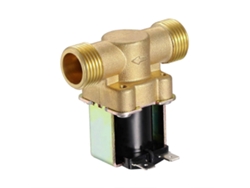 Válvula Solenoide De Latón 12v Cerrada Normalmente 1/2" Npsm Para Agua Electrónica Bifásica Dorado
