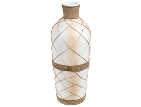 Terracota Jarrón decorativo 62 Beige Blanco BELIANI Rokan