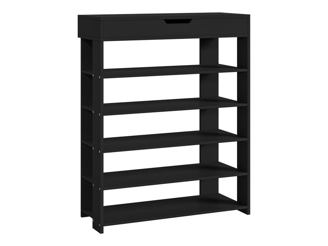 Zapatero Boppeelo con cajón 94x75x30 cm Negro [EN.CASA]