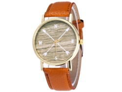 Reloj De Pulsera Casual De Moda Para Mujer Zhoulianfa Con Esfera Redonda Y Correa De Cuero Sintético (negro)
