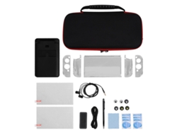 Kit De Accesorios Para Consola De Videojuegos, Estuche De Transporte, Mando De Switch, Negro.