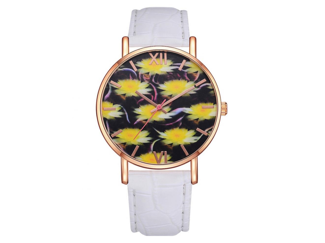Reloj De Cuarzo Para Mujer Con Esfera Redonda, Agujas Azules Y Cristales De Acero Inoxidable (oro Rosa).