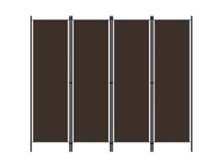 Separador LOVELY HOME con 4 Paneles de Tela Castaño (200 x 180 cm)