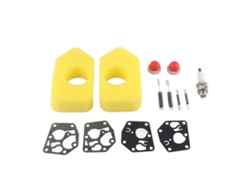 Kit de reparación de cortacésped (2 unidades): filtro de aire, membrana, botón de cebado, resorte y bujía.