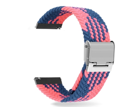 Correa de nailon ajustable estirable trenzado 22mm para Samsung Gear S3 Classic/Gear S3 Frontier/Gear S4 - azul/rosa