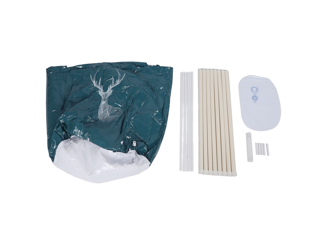 Spa plegable de 80 l, gran capacidad, de PVC, portátil, con soporte para el hogar.
