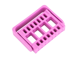 Soporte De 16 Orificios Para Brocas Dentales Y De Uñas Para Manicura Y Taller De Herramientas (rojo Rosa)
