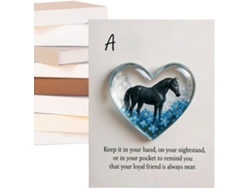 Abrazo sincero, recuerdo ecuestre inspirador, tarjeta de felicitación artesanal con temática animal, para adultos.