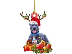Lindo Colgante De Madera Con Forma De Perro Para Decorar El Árbol De Navidad, Regalo Para Un Amigo O Niño 2021