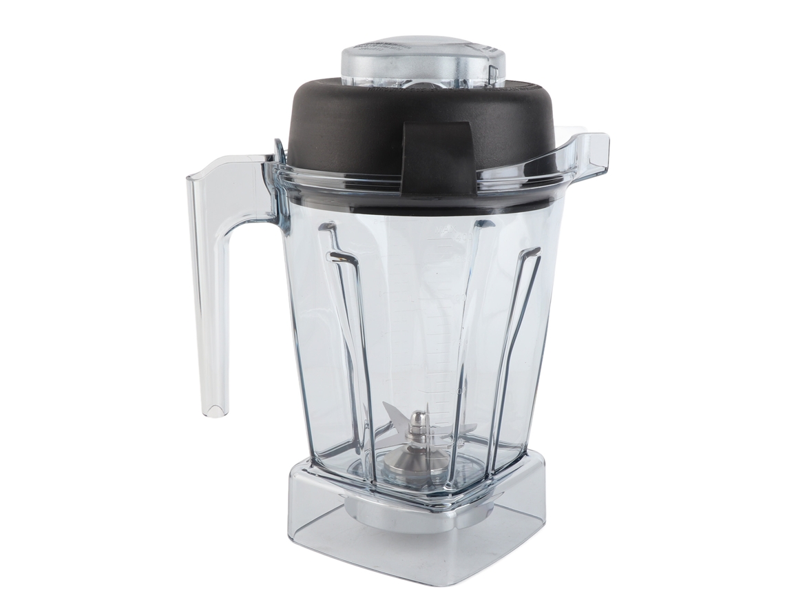 Recipiente de repuesto para licuadora de 48 oz, de goma ABS, transparente, sellado, con cuchilla de acero inoxidable.