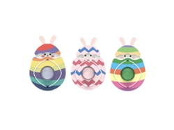 Vlola-3 Piezas Juguete De Conejo De Pascua Push Bubble Juguete Sensorial Para Aliviar El Estrés Silicona Presionar Burbujas Para Niños Y Adultos