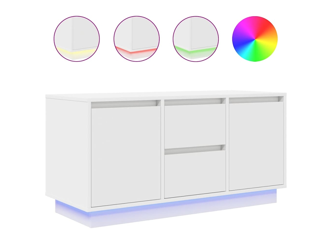 Maison Exclusive - Mueble De Tv Con Luces Led Blanco 100x41x50 Cm