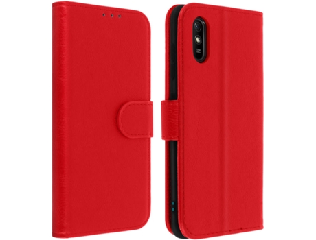 Funda Xiaomi Redmi 9A/9AT AVIZAR Libro Billetera Rojo