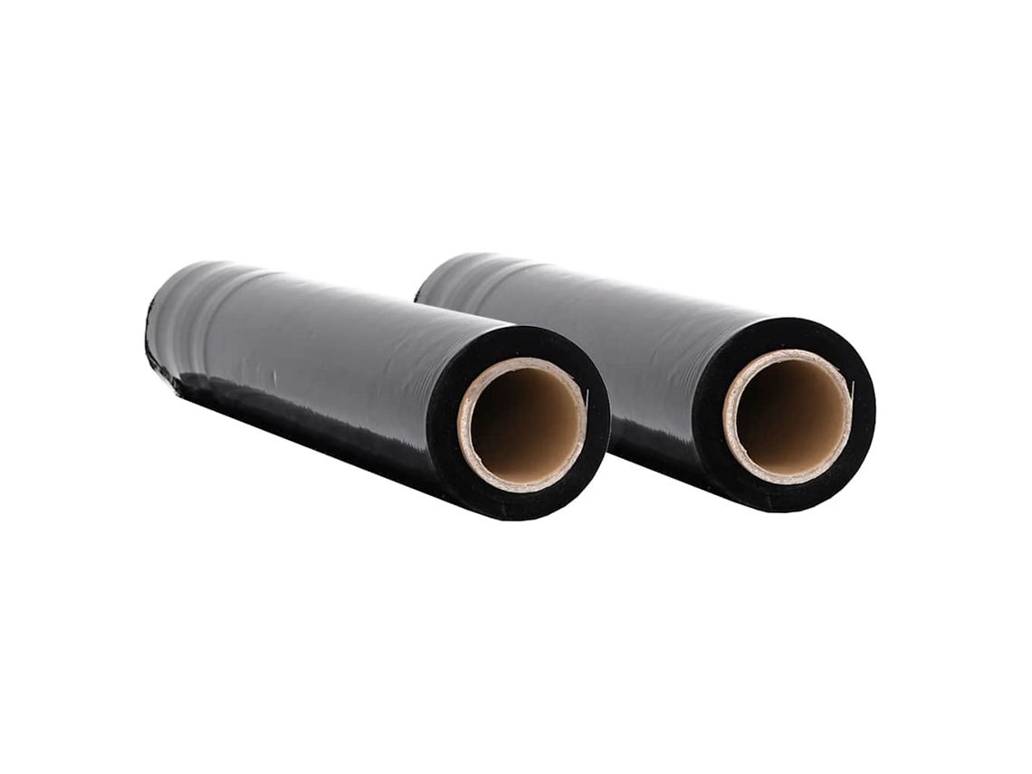 Conjunto 2 Película Estirable VIDAXL Negro (50 cm x 150 m)
