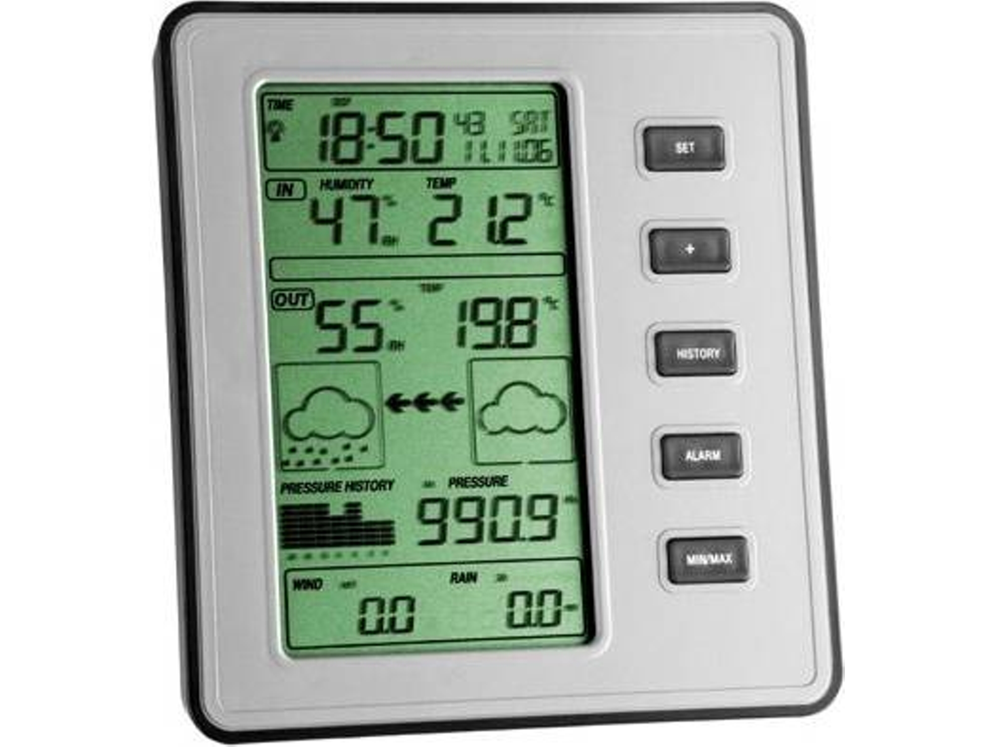 Estación meteorológica digital TFA DOSTMANN 35.1077 plateado