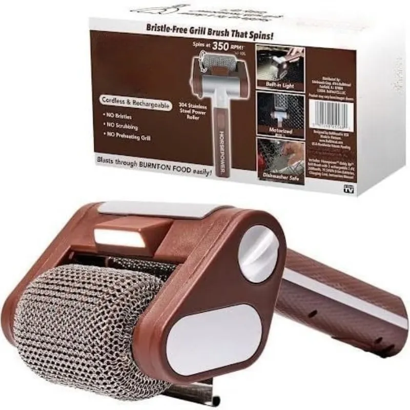 Cepillo Para Parrilla Inalámbrico Recargable De Alta Resistencia Con Cerdas De Acero Inoxidable Czhhmart