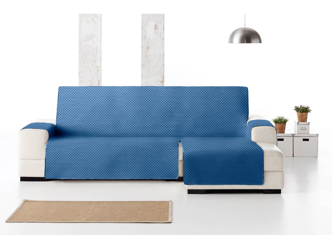 Funda acolchada e impermeable para Chaise Longue orientación derecha Luke (240 cm - Azul)