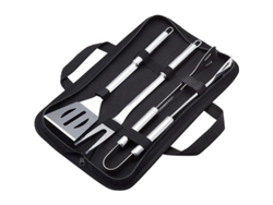 Juego De 3 Utensilios De Acero Inoxidable Para Barbacoa Con Bolsa De Transporte.
