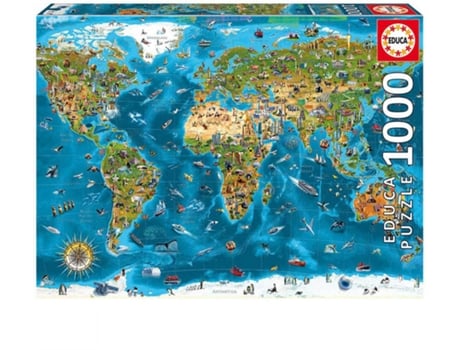 Puzzle EDUCA 1000 Maravillas Del Mundo (Edad Mínima: 12 Años - 1000 Piezas)