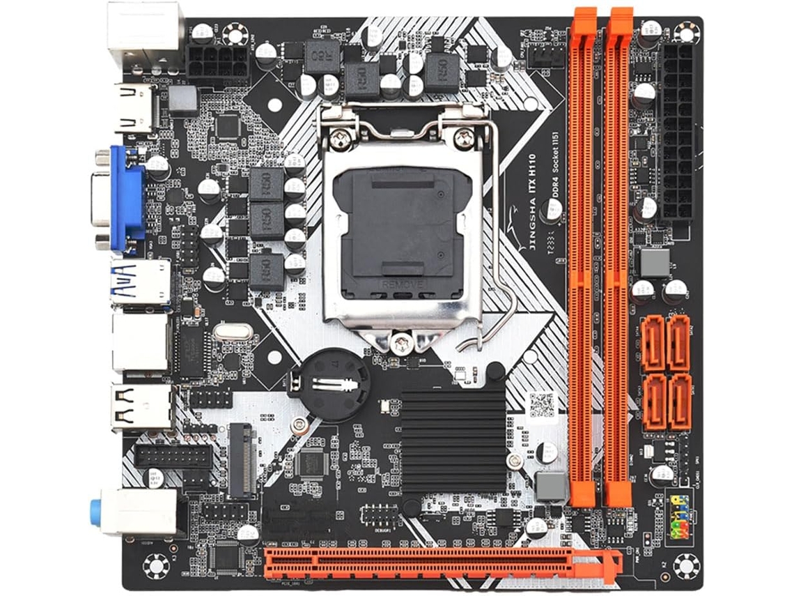 Placa Base Para Ordenador H110 Itx Lga1151 Ddr4 Compatible Con 32 Gb Gigabit Ethernet M.2 Nvme