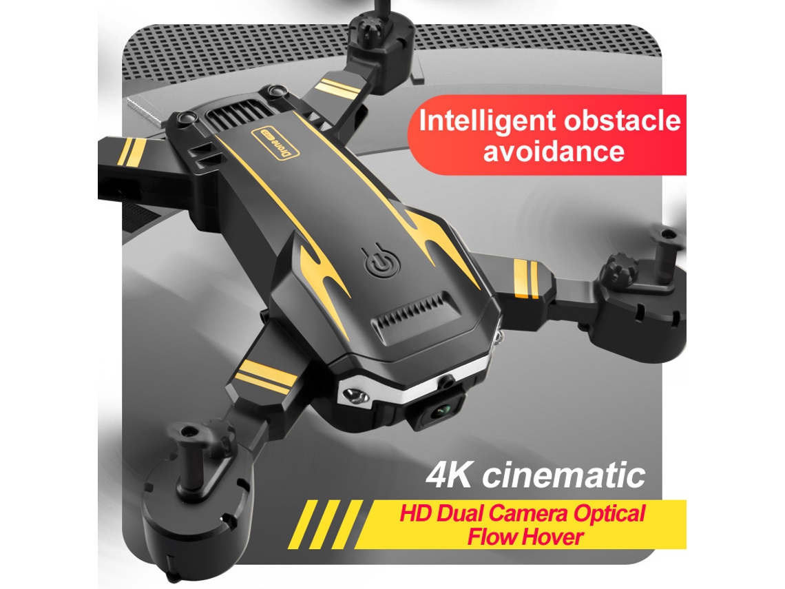 Dron de control remoto con cámara G6 4K HD (1 Batería - Duración de la batería: 15 min - Amarillo)