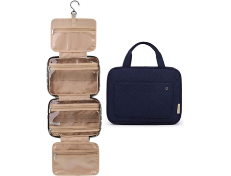 Bolsa De Aseo Bolsa De Viaje Con Gancho Para Colgar, Bolsa De Cosméticos Resistente Al Agua, Organizador De Viaje, Mediano, Azul ZMDECQNA