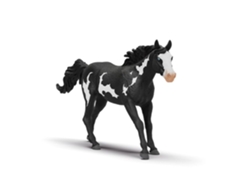 Figura de caballo de pintura Schleich con puntos de luz en negro intenso para mayores de 5 años