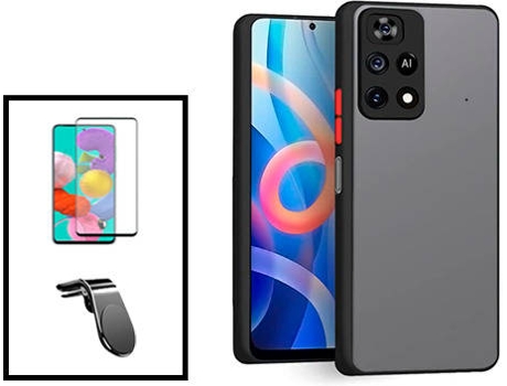 Kit Carcasa Trasera Protección Cámara + Protector de Pantalla Xiaomi Poco M4 Pro GIFT4ME Negro