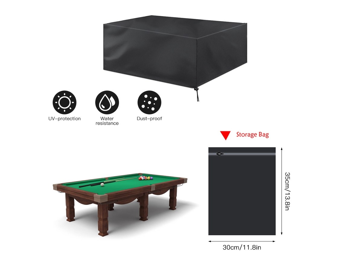 Danu2026-funda Para Mesa De Billar 9ft Impermeable Resistente A La Humedad Poliéster Oxford Para Interior Y Exterior