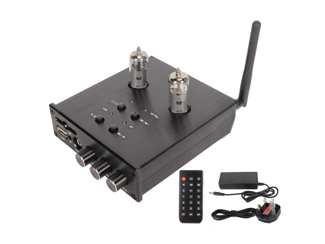 Preamplificador De Válvulas De Vacío Receptor Bluetooth 5.0 Reproducción De Tarjeta Usb Sd Estéreo Hifi