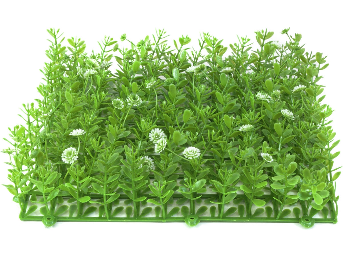 Césped Artificial EUROPALMS Alfombra (Blanco - 25x25cm)