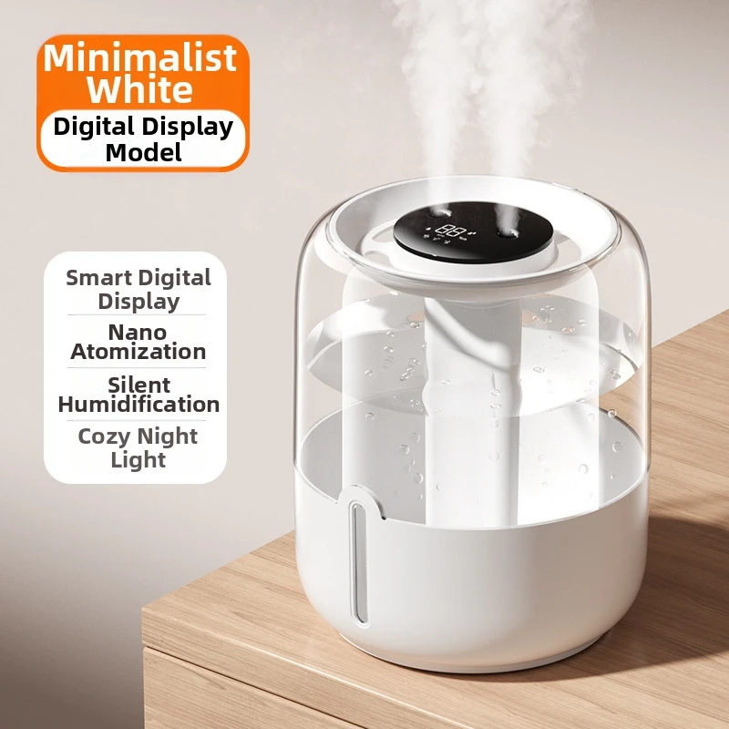 Humidificador ultrasónico de vapor frío de 6,8 litros, ultrasilencioso, con modo nocturno, libre de BPA.