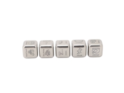 Ats-5pcs Dados De Decisão Alimentar 30 Padrões Comida Planejador De Refeições Metal Para Parejas Noche De Cita
