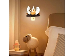 2 unidades de luz nocturna fantasma con efecto de fogata intermitente, LED 3D, pequeña, artificial, con llama parpadeante, para Halloween Rosewell (UE)
