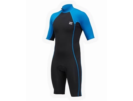 Fato Manga Curta Back Zip Absolute 2/2 Mm Azul Sbillabong