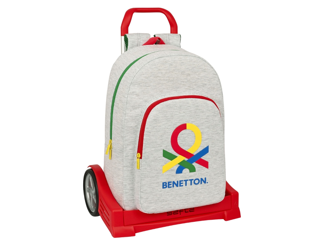 Mochila Escolar Con Ruedas Pop Grises de 30 x 46 x 14 cm
