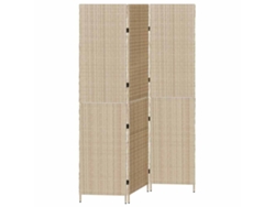 Biombo manual beige 147 x 180 cm mimbre Pe MAISON EXCLUSIVE