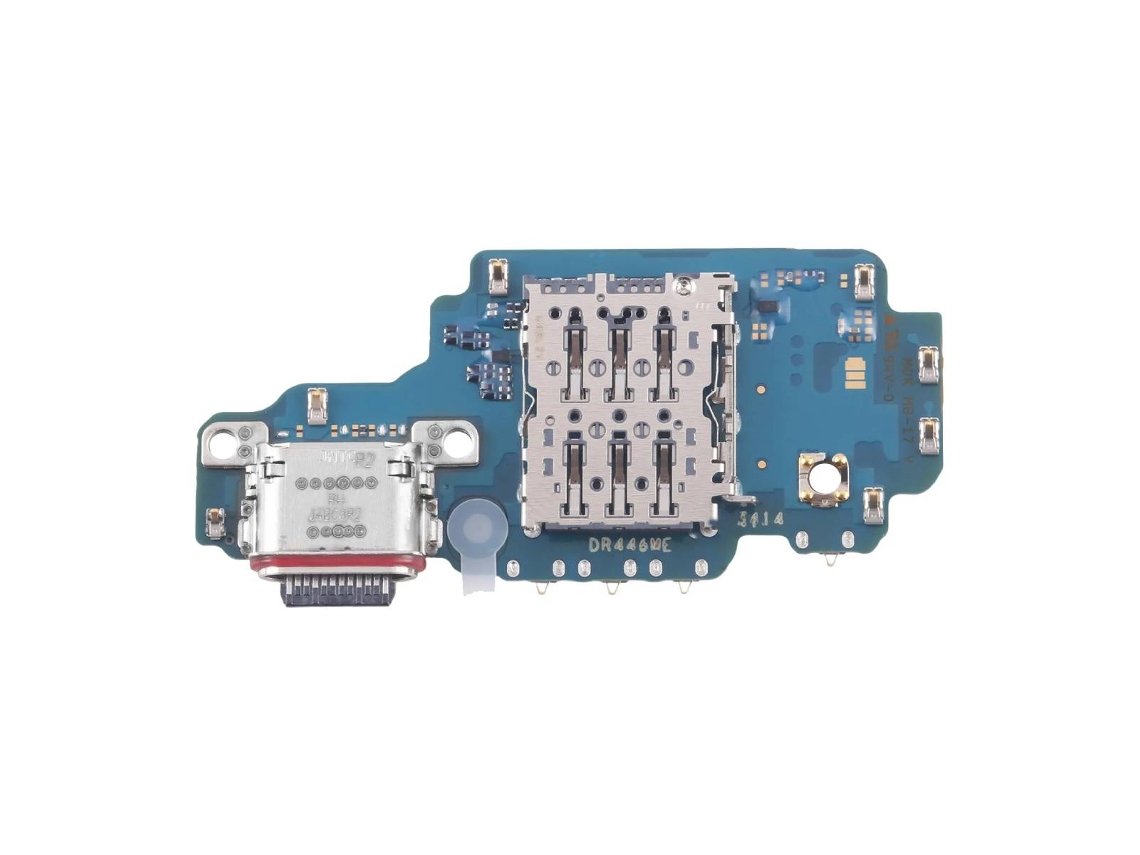 Conector de carga USB C para Galaxy S25 Ultra con lector de SIM azul Samsung