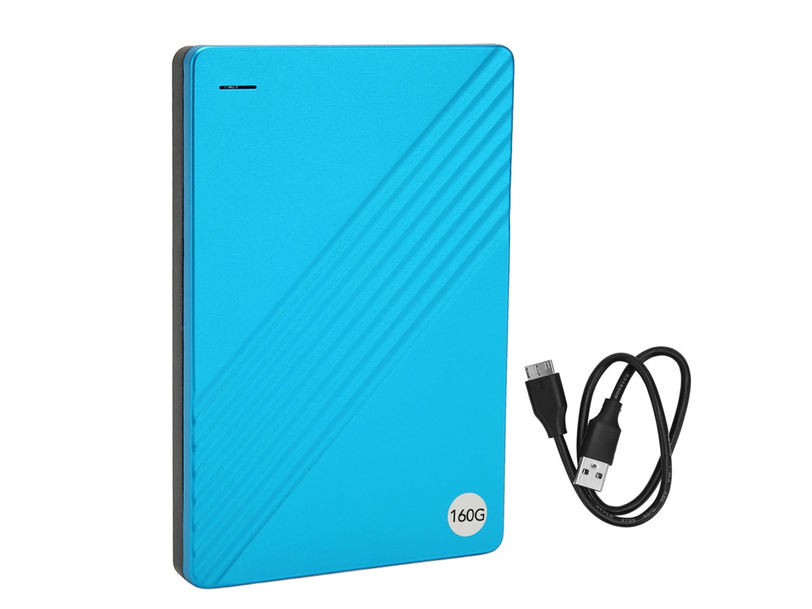Disco Duro Externo 160gb Usb3.0 Ultradelgado 2.5 Pulgadas Aleación De Aluminio Hdd Portátil Azul