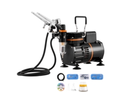 Kit de aerógrafo Succebuy con compresor de ventilador Duplo EE, 3 aerógrafos