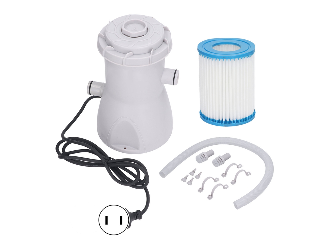 Bomba de filtro de cartucho para piscina de 30 W, resistente al agua, de bajo nivel de ruido, para piscinas de 800 galones, enchufe estadounidense de 110-120 V.