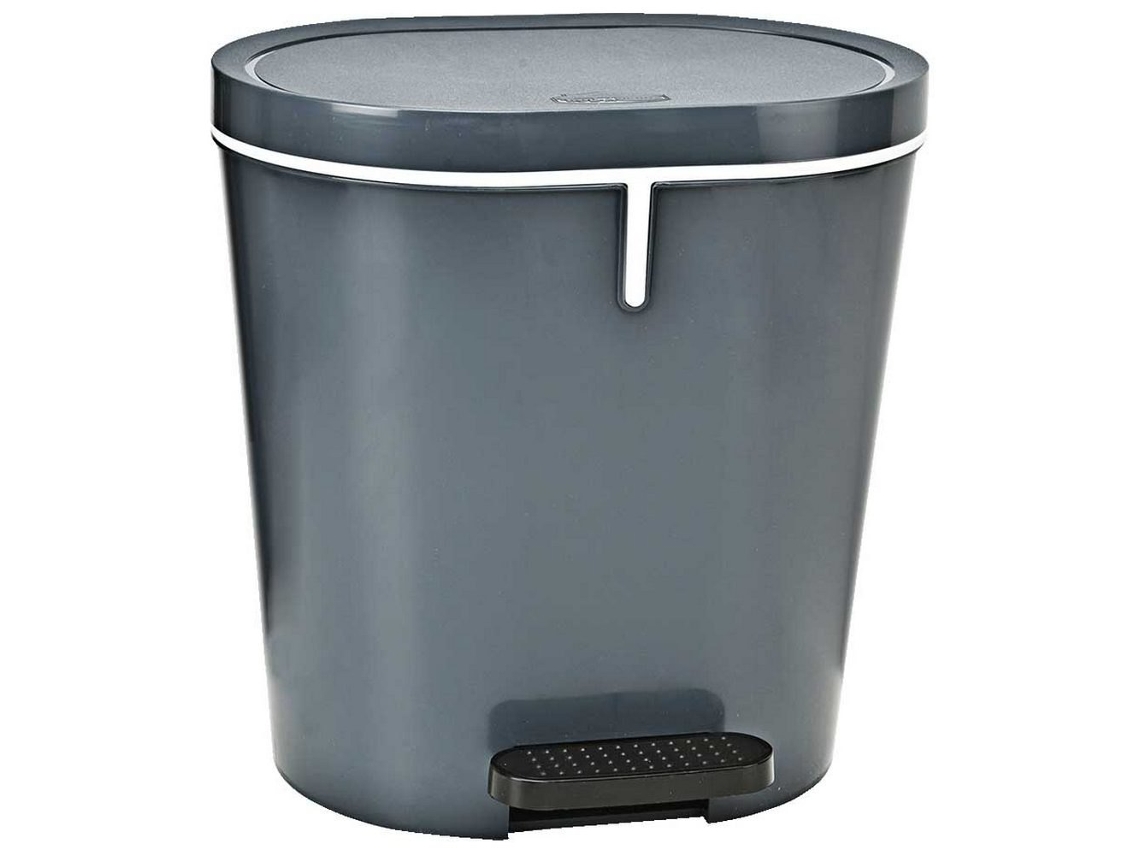 Caixa de Papel Pedalbin Oval 8L Cinzentodenox